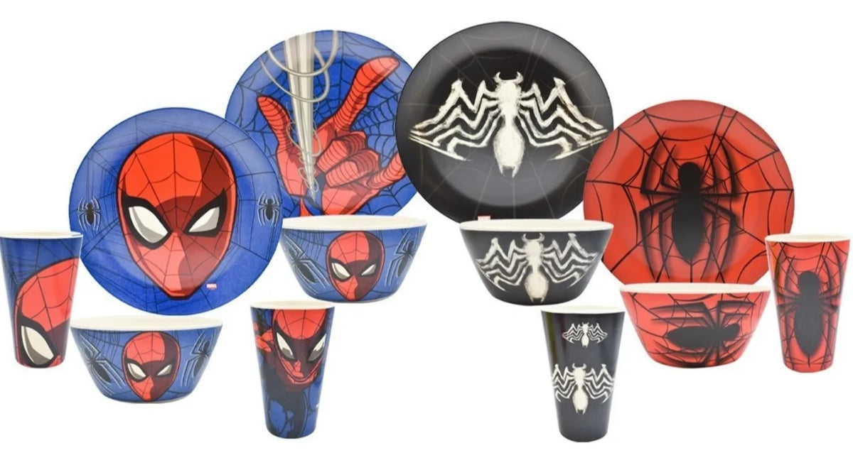 Vajilla Disney Marvel Spiderman Hombre Araña Bambú Colección
