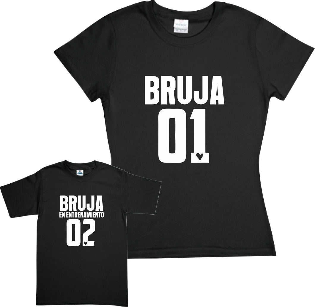 Set 2 playeras Bruja en entrenamiento Duo Mamá e hija Dia de las madres Familia Evento