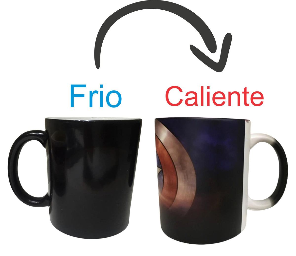 Capitan America Taza Mágica Fondo Rojo