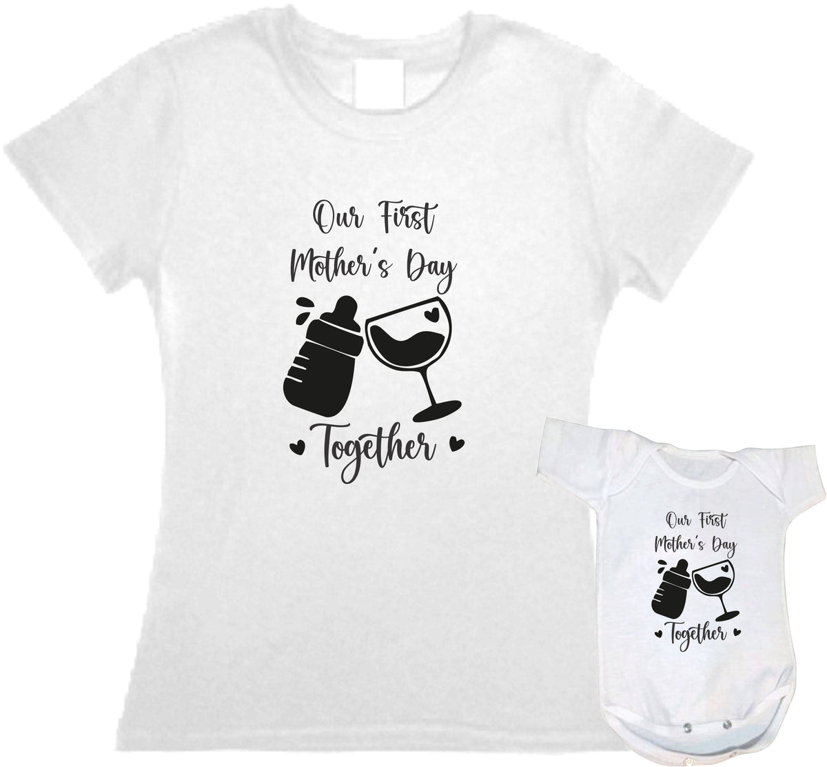 Set 2 playeras Our First Mothers Day together Duo Mamá e hijo Familia Evento