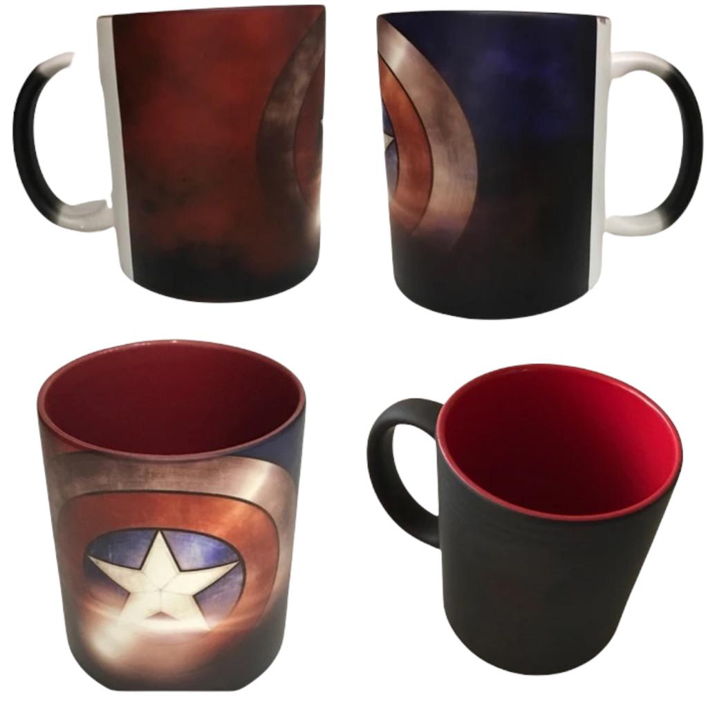 Capitan America Taza Mágica Fondo Rojo
