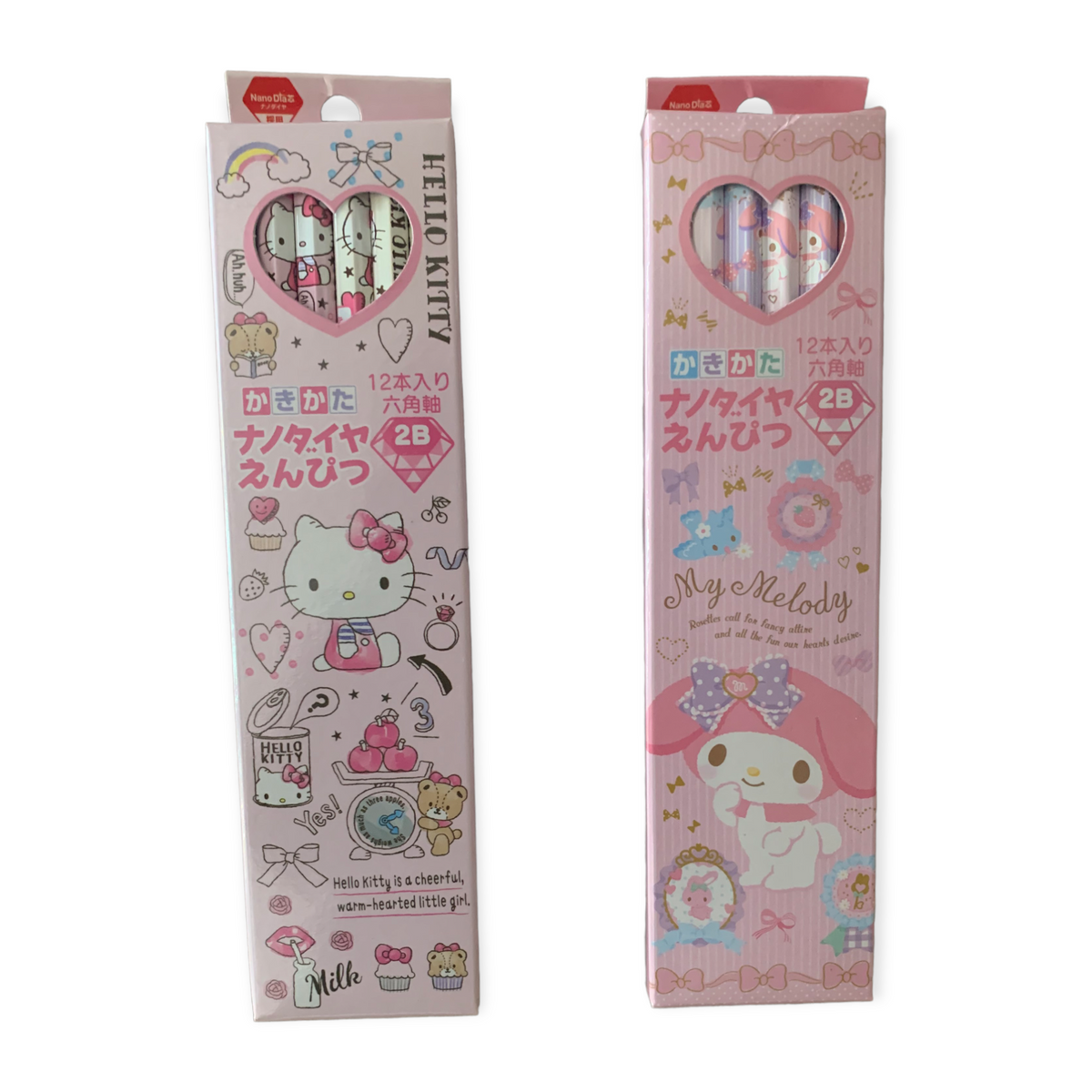 Hello Kitty o My Melody caja de lápices 12 piezas