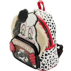 Loungefly Cruella de Vil Disney Villains Spots Bolso Mochila Mini Back Pack Bolsa