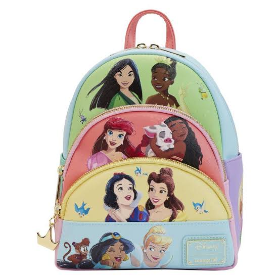 Loungefly Princesas 3 compartimentos Mini Back pack