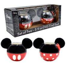 Cargar imagen en el visor de la galería, Set Mini tazas Mickey y Minnie Mouse cerámica 103 ml
