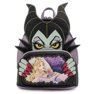 Malefica Loungefly Bolso sleeping beauty Scene mini Back Pack Mini Mochila Bolsa