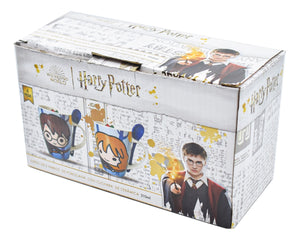 Harry potter & Hermione Granger Juego de 2 Tarros con Cuchara de pareja San Valentin Tazas Novios amigos
