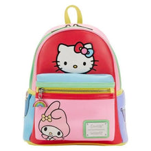 Cargar imagen en el visor de la galería, Hello Kitty Loungefly Sanrio Colors Bolso Mini Back Pack Mochila Bolsa

