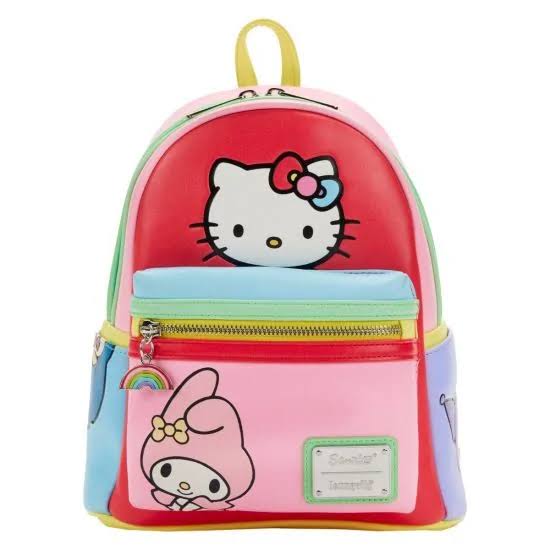 Hello Kitty Loungefly Sanrio Colors Bolso Mini Back Pack Mochila Bolsa
