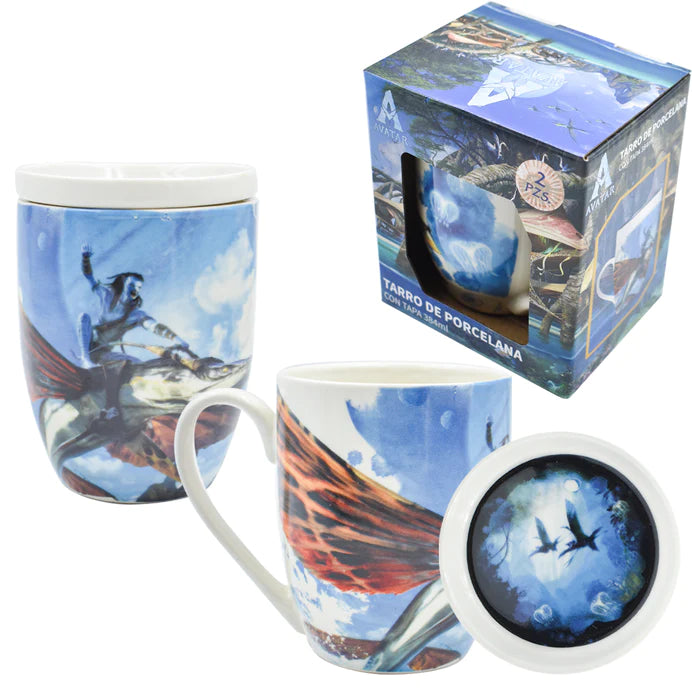 Avatar way of Waterpolista taza con tapa tarro 384 ml porcelana