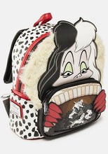 Cargar imagen en el visor de la galería, Loungefly Cruella de Vil Disney Villains Spots Bolso Mochila Mini Back Pack Bolsa
