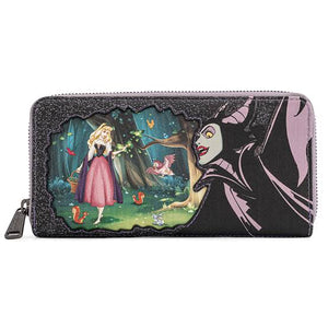 Loungefly Malefica Cartera Monedero Tarjetero Maleficient Disney Bella Durmiente Aurora