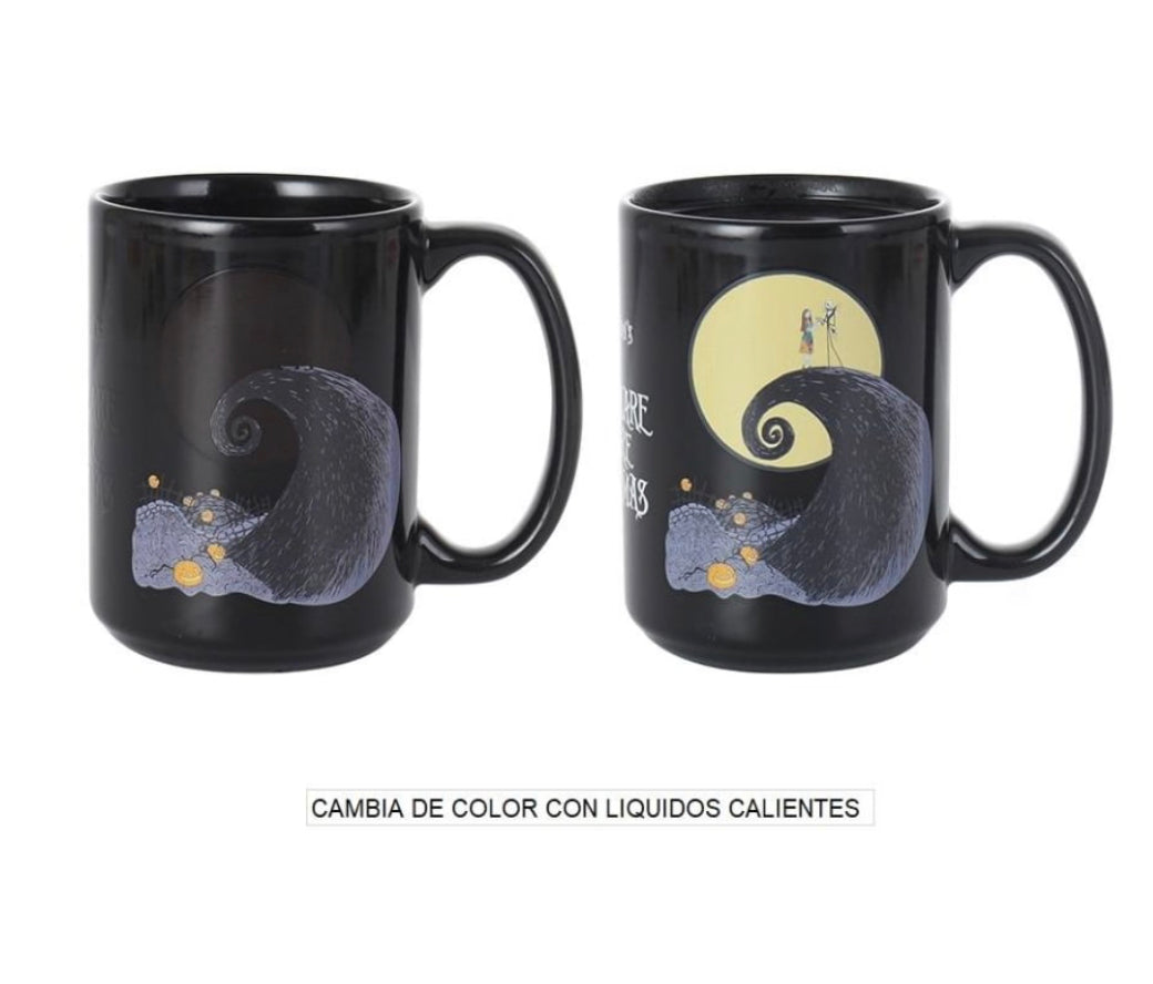 Jack & Sally taza mágica térmica extraño mundo de Jack Skellington nightmare before christmas md4