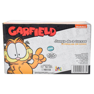 Garfield Juego de 2 Tarros con Cuchara de pareja Garfield & Oddie