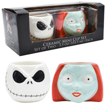 Cargar imagen en el visor de la galería, Set Mini tazas Disney El Extraño Mundo De Jack - Jack y Sally 103 ml
