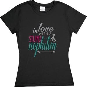 Playera In Love With a Stupid Nephilim Cazadores de Sombras Dama/Caballero