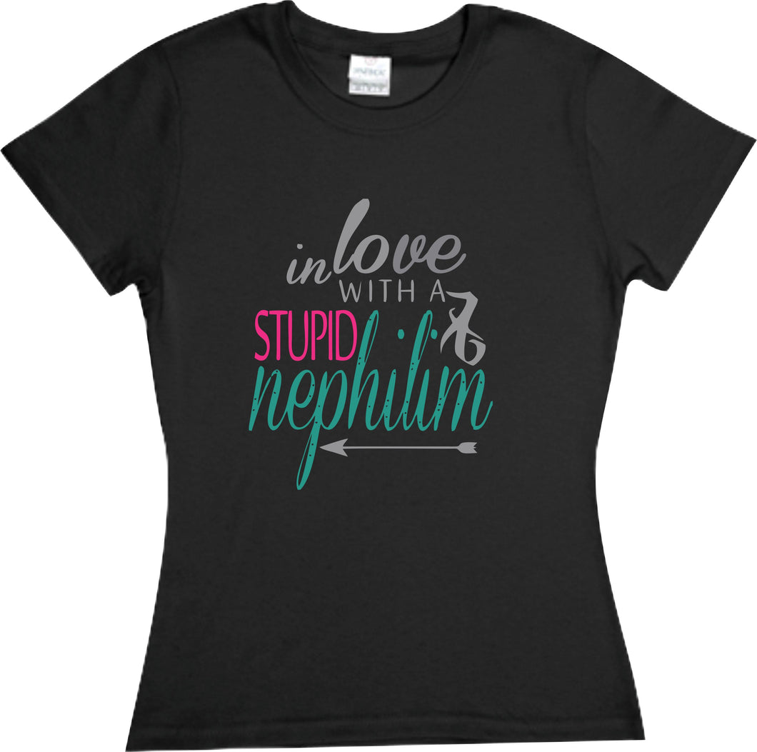 Playera In Love With a Stupid Nephilim Cazadores de Sombras Dama/Caballero