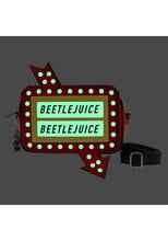 Cargar imagen en el visor de la galería, Loungefly Beetlejuice Crossbody Brilla en la obscuridad Bolso Luminiscente Bolsa
