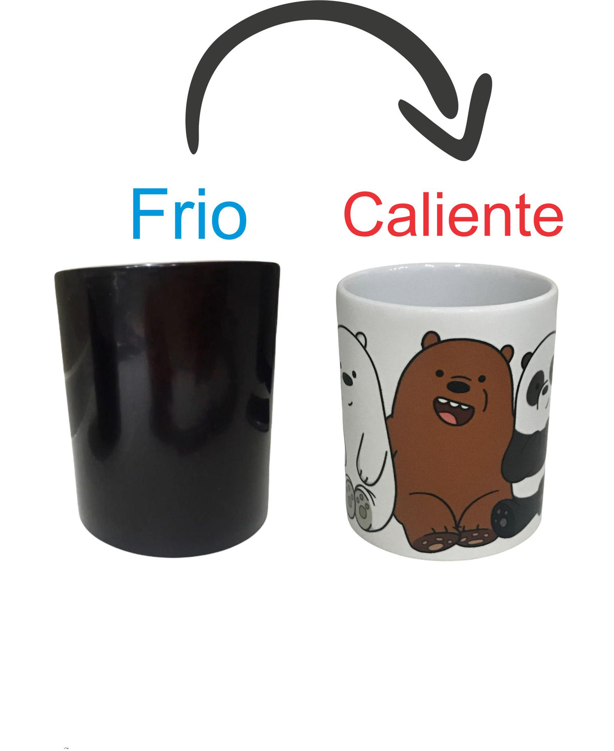 Osos Escandalosos Taza Mágica Mod 3 Fondo Blanco