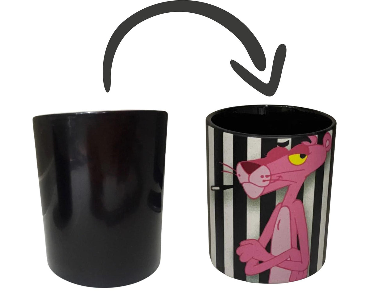 Taza Pantera Rosa Mágica Térmica Md Bck