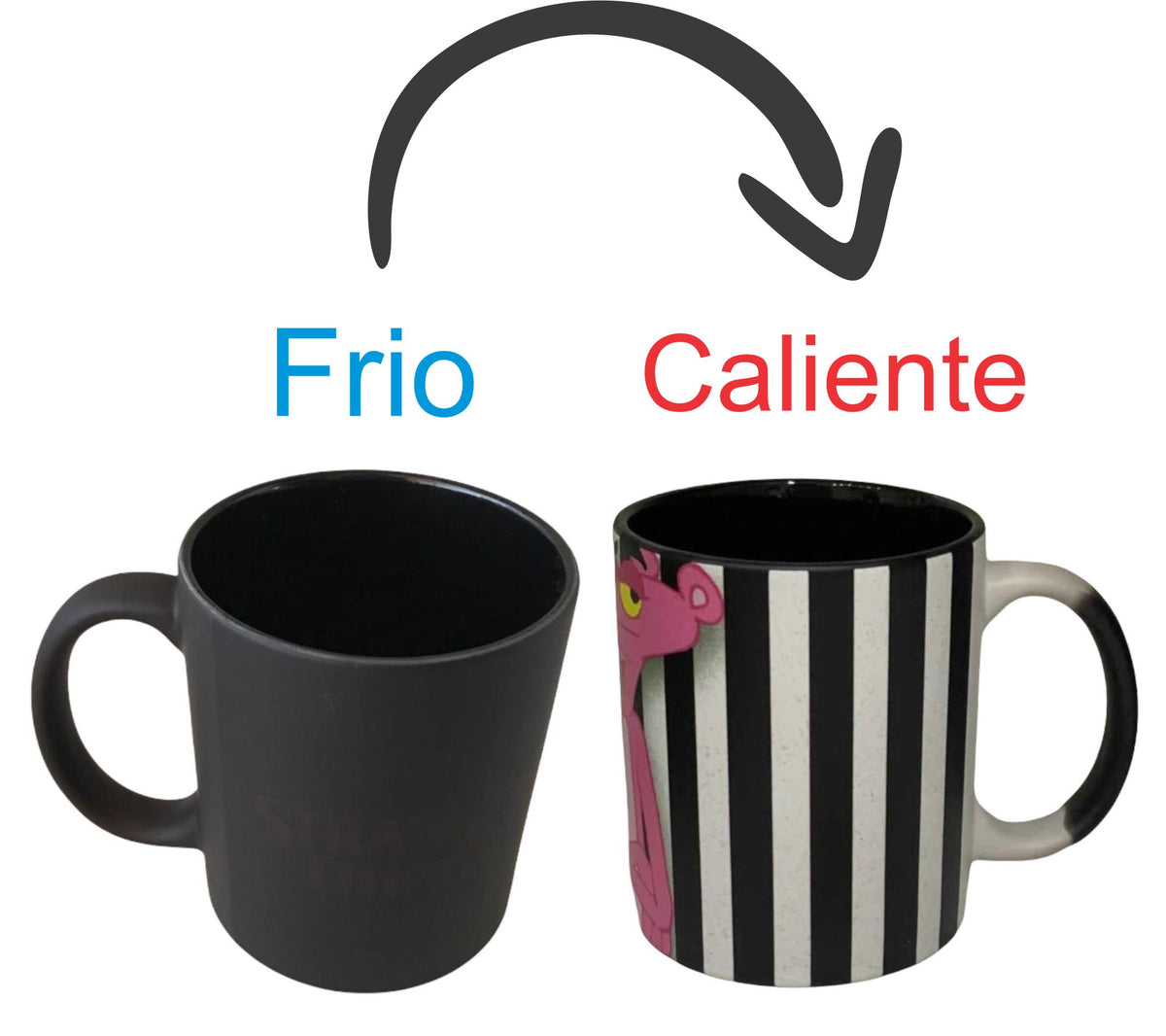 Taza Pantera Rosa Mágica Térmica Md Bck