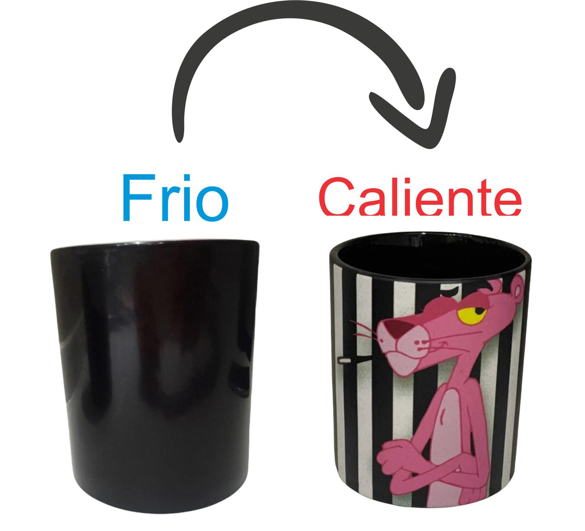 Taza Pantera Rosa Mágica Térmica Md Bck
