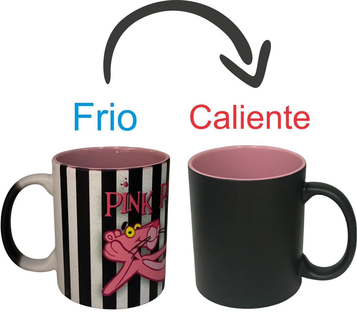 Pantera Rosa Taza Mágica Térmica Pink Panther Mod Ros