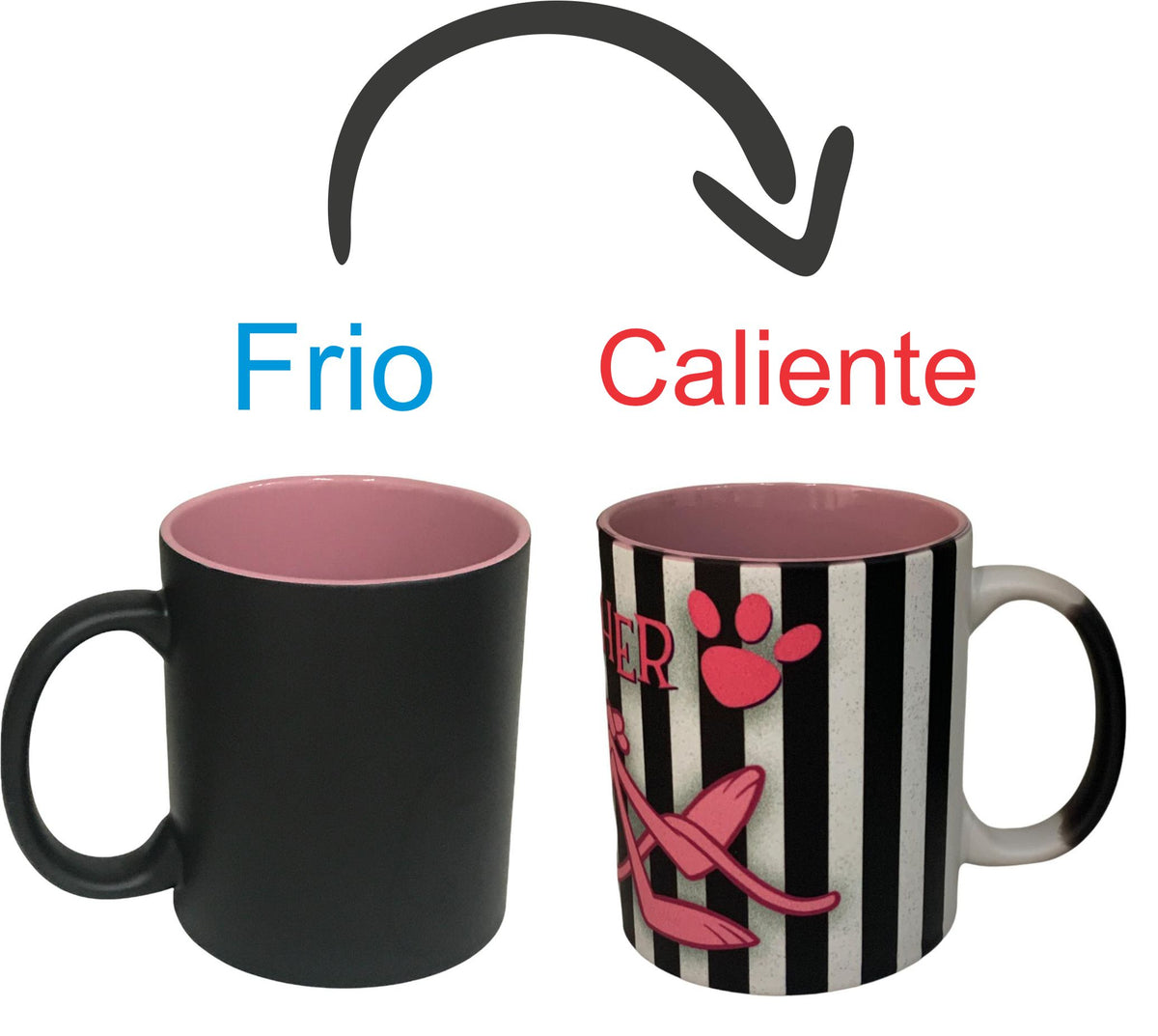 Pantera Rosa Taza Mágica Térmica Pink Panther Mod Ros