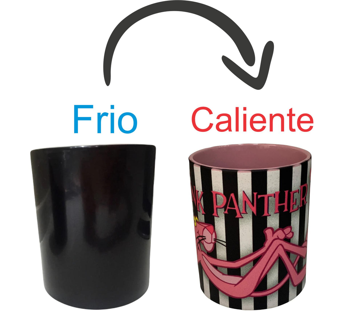Pantera Rosa Taza Mágica Térmica Pink Panther Mod Ros